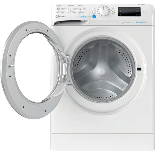 Indesit BWSE 81295X WSV EE fehér, elöltöltős, keskeny, max.1200ford., 8 kg, mosógép