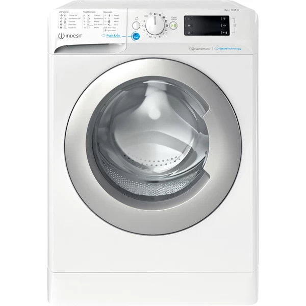 Indesit BWSE 81295X WSV EE fehér, elöltöltős, keskeny, max.1200ford., 8 kg, mosógép