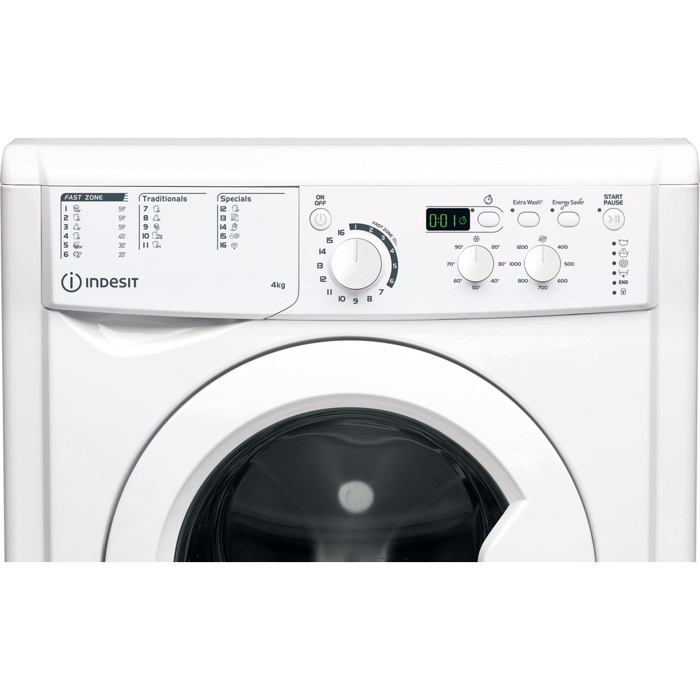 Indesit EWUD 41251 W EU N fehér, elöltöltős, keskeny, max.1200ford., 4 kg, mosógép