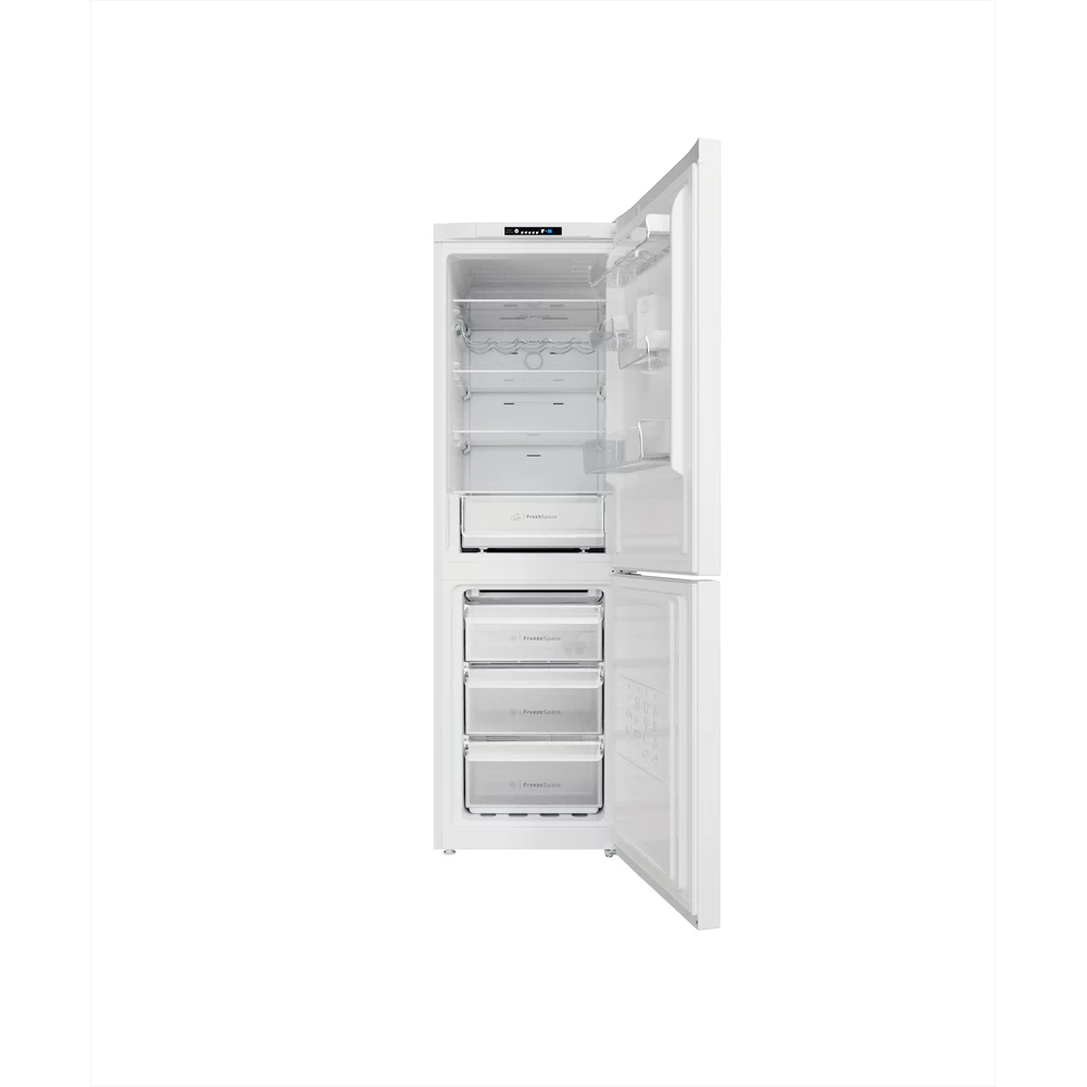 Indesit INFC8 TI21 W ezüst, alulfagyasztós, Hűtő:231L, Fagyasztó:104L, No frost hűtőszekrény