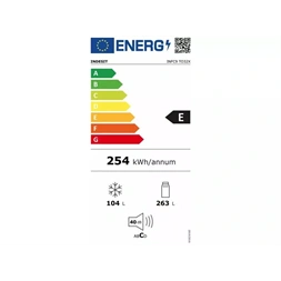 Indesit INFC9 TO32X inox, alulfagyasztós, Hűtő:263L, Fagyasztó:104L, Total No frost hűtőszekrény (Használt - B)