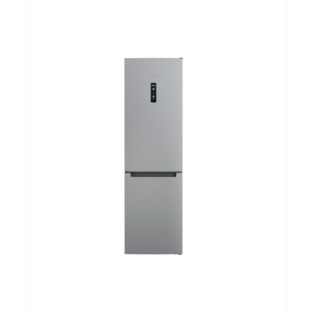 Indesit INFC9 TO32X inox, alulfagyasztós, Hűtő:263L, Fagyasztó:104L, Total No frost hűtőszekrény (Használt - B)