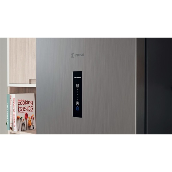 Indesit INFC9 TO32X inox alulfagyasztós hűtőszekrény (Használt - B)