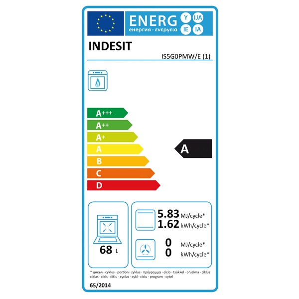 Indesit IS5G0PMW/E fehér gáztűzhely