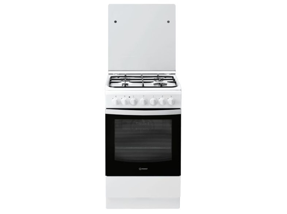 Indesit IS5G5PHW/E fehér, szabadonálló, gáz, kombinált, főzőzóna: 4, sütő:57L, grill, tűzhely