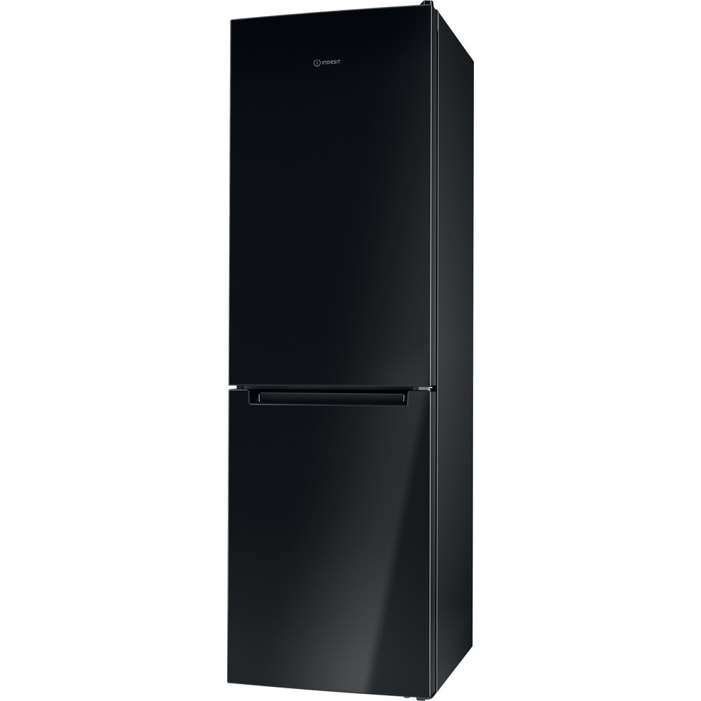 Indesit LI8 S2E K fekete, alulfagyasztós, Hűtő:228L, Fagyasztó:111L, Less. frost hűtőszekrény