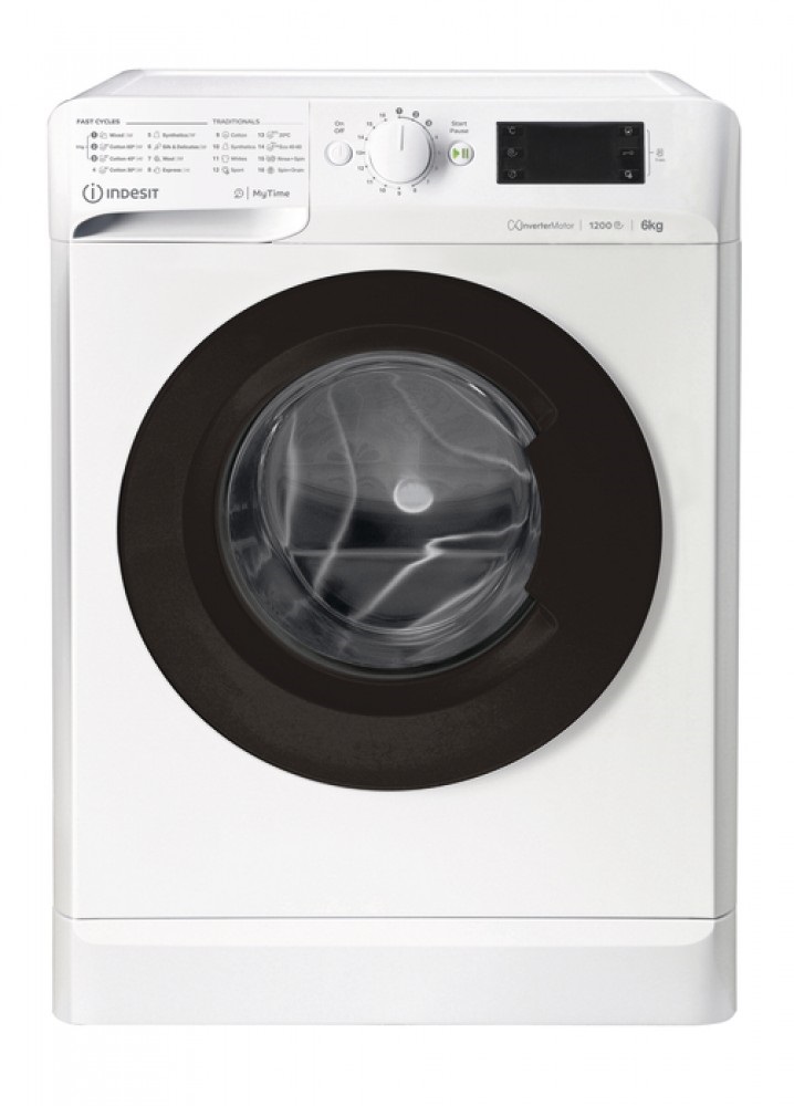 Indesit MTWE 61283 WK EE fehér, elöltöltős, max.1200ford., 6 kg, mosógép