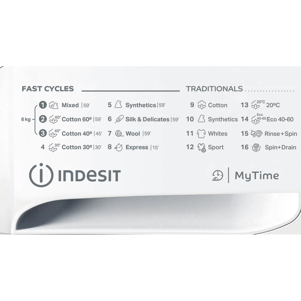 Indesit MTWSA 61252 W EE fehér, elöltöltős, keskeny, max.1200ford., 6 kg, mosógép
