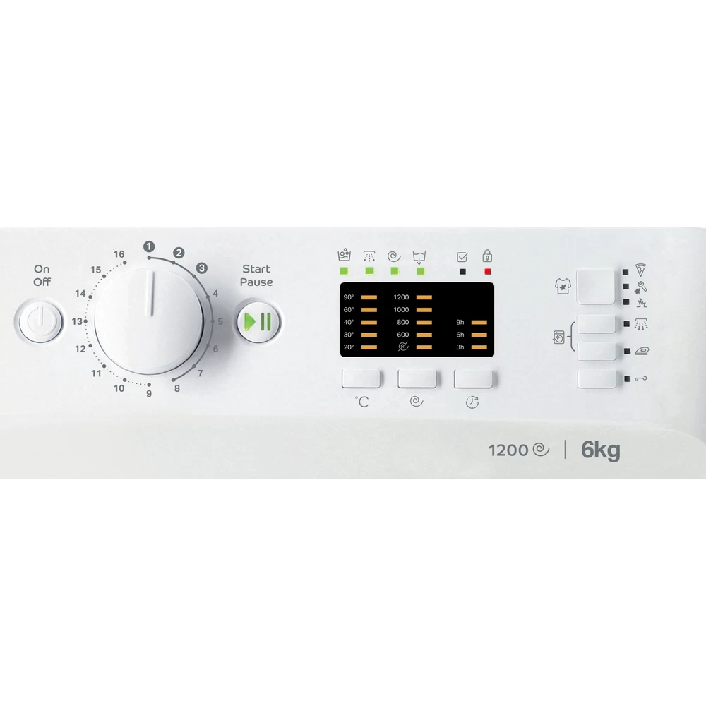 Indesit MTWSA 61252 W EE fehér, elöltöltős, keskeny, max.1200ford., 6 kg, mosógép