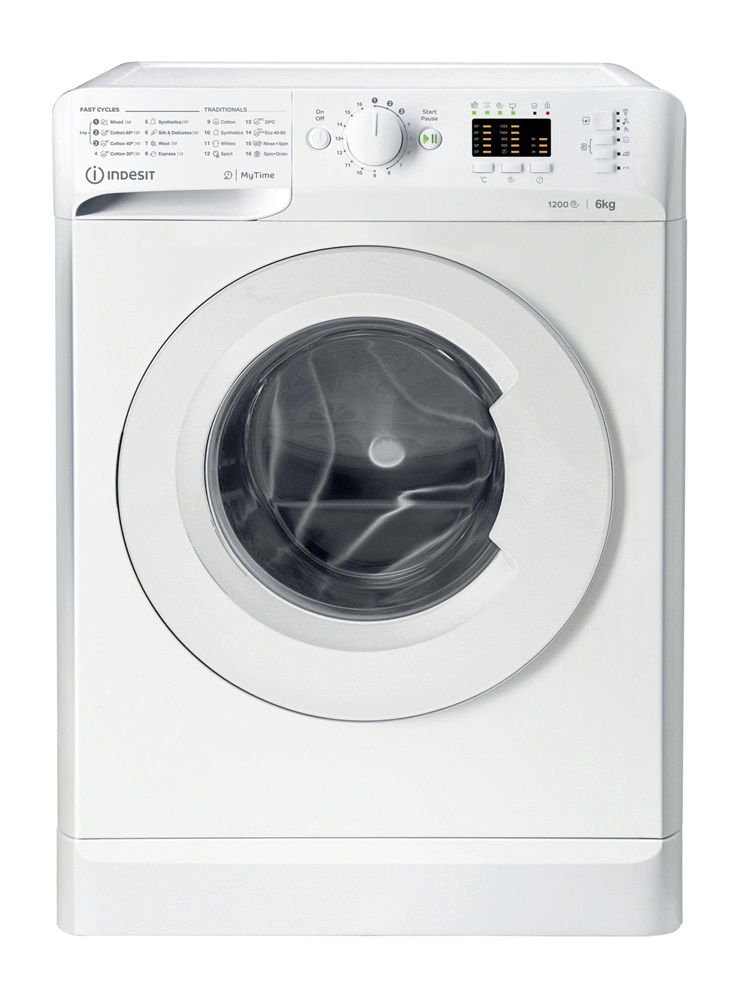 Indesit MTWSA 61252 W EE fehér, elöltöltős, keskeny, max.1200ford., 6 kg, mosógép