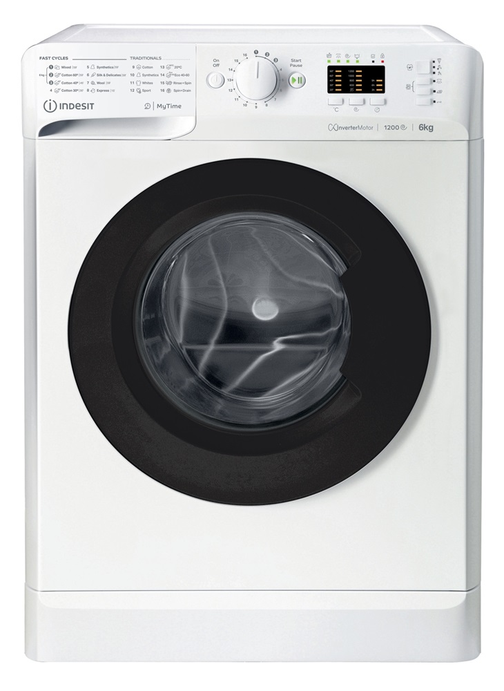 Indesit MTWSA 61294 WK EE fehér, elöltöltős, keskeny, max.1200ford., 6 kg, mosógép