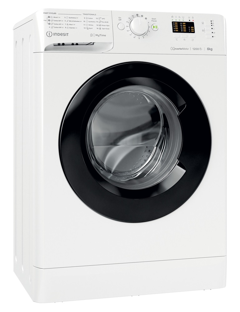 Indesit MTWSA 61294 WK EE fehér, elöltöltős, keskeny, max.1200ford., 6 kg, mosógép