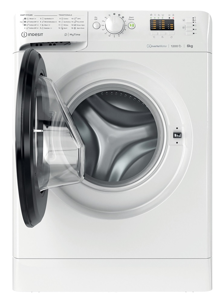 Indesit MTWSA 61294 WK EE fehér, elöltöltős, keskeny, max.1200ford., 6 kg, mosógép