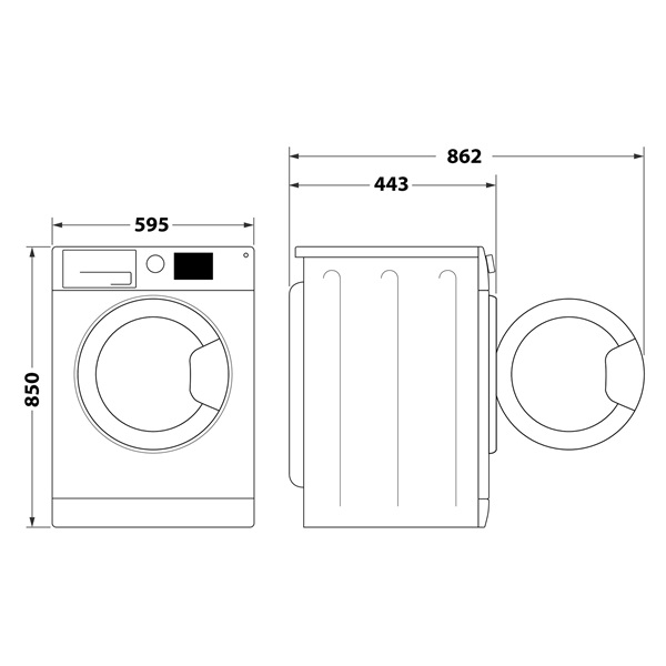 Indesit MTWSA 61294 WK EE keskeny 6 kg elöltöltős mosógép