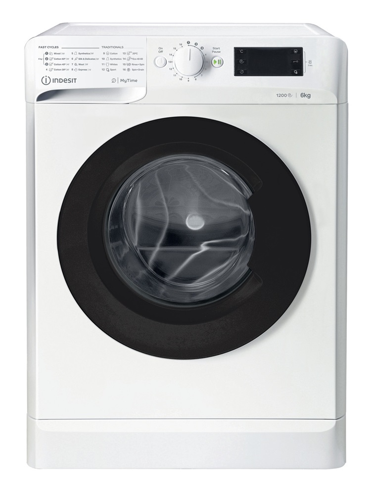Indesit MTWSE 61252 WK EE fehér, elöltöltős, keskeny, max.1200ford., 6 kg, mosógép
