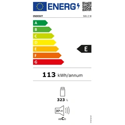 Indesit SI6 2 W fehér, egyajtós, Hűtő:323L, hűtőszekrény