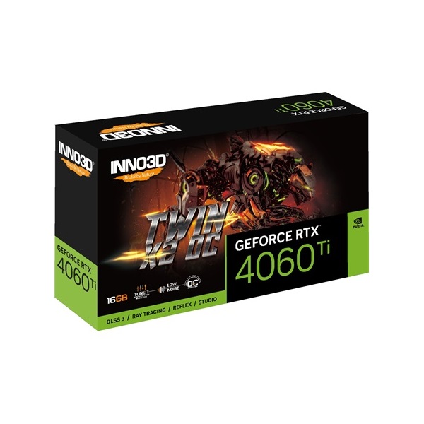 Inno3D GeForce RTX 4060 Ti Twin X2 OC 16GB GDDR6 128-bit grafikus kártya
