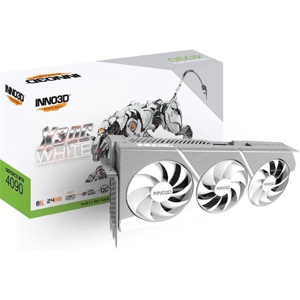 Inno3D GeForce RTX 4090 X3 White OC 24GB GDDR6X 384-bit grafikus kártya