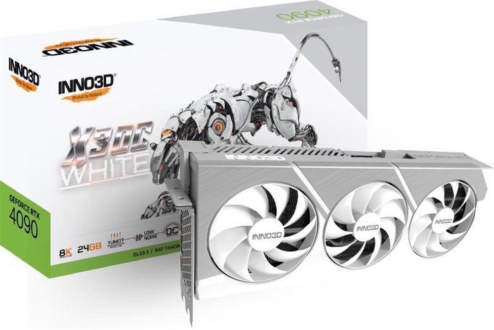 Inno3D GeForce RTX 4090 X3 White OC 24GB GDDR6X 384-bit grafikus kártya