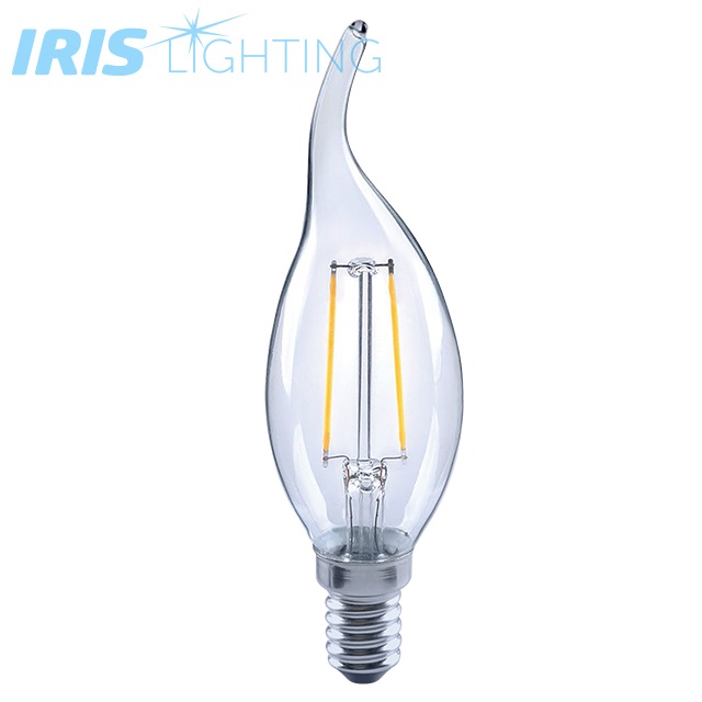 Iris Lighting Filament Bulb Longtip E14 FLCT35 4W/4000K/360lm aranyszínű gyertya LED fényforrás