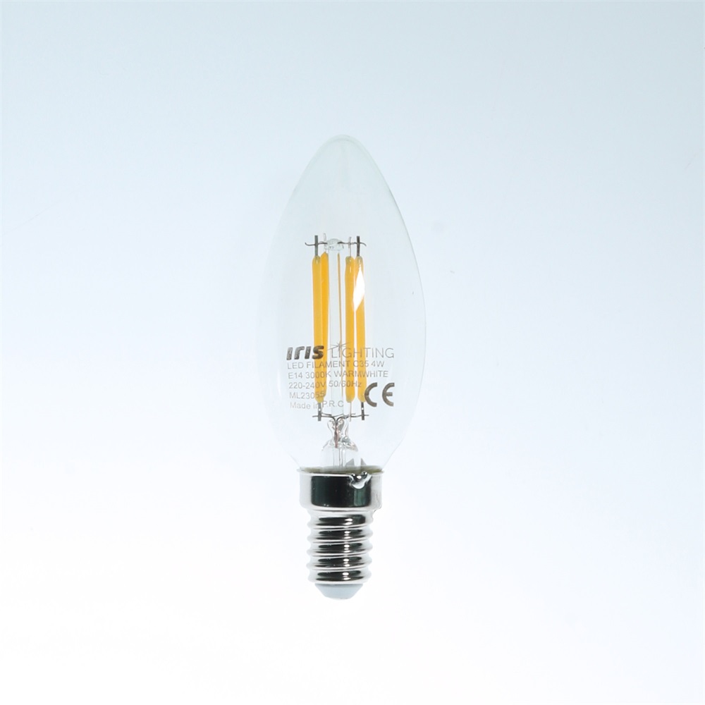 Iris Lighting Filament Candle Bulb E14 FLC35 4W/3000K/360lm gyertya LED fényforrás (Újracsomagolt)