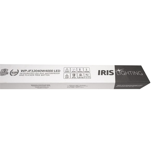 Iris Lighting JF120 integrált LED-es por-és páramentes lámpatest IP65 vibrálás mentes 40W 4000 lm 4000K