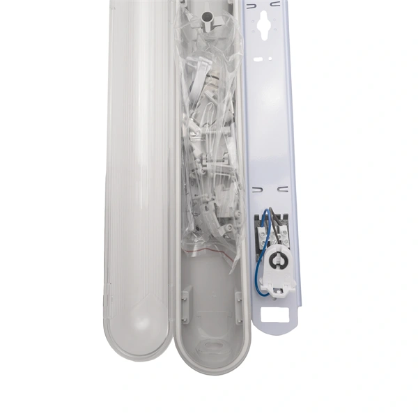 Iris Lighting JF258 T8 LED fénycsőre előkészített por- és páramentes lámpatest IP65 150cm fém békazárral (Újszerű)