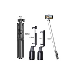 Izoxis Tripod fekete Bluetooth szelfibot és állvány