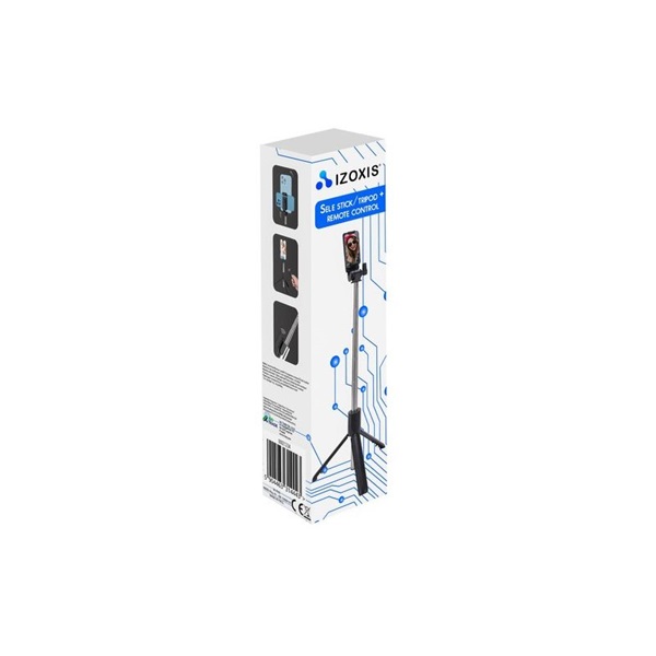Izoxis Tripod fekete Bluetooth szelfibot és állvány
