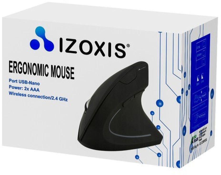 Izoxis ergonómikus vezeték nélküli egér