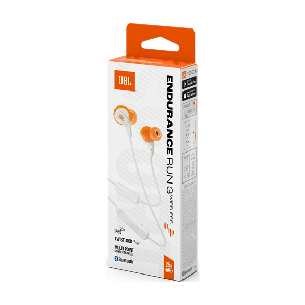 JBL Endurance Run 3 BT Bluetooth fehér sport fülhallgató