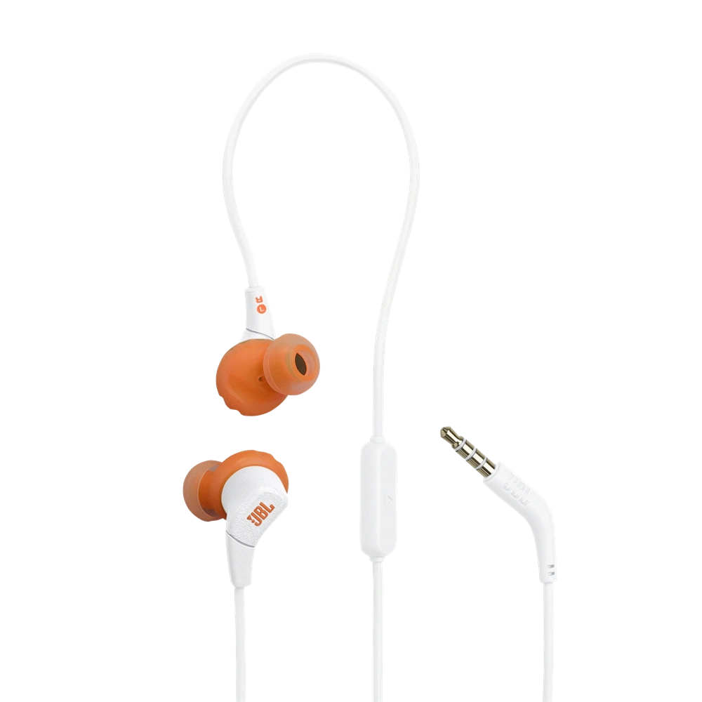 JBL Endurance Run 3 vezetékes mikrofonos fehér sport fülhallgató