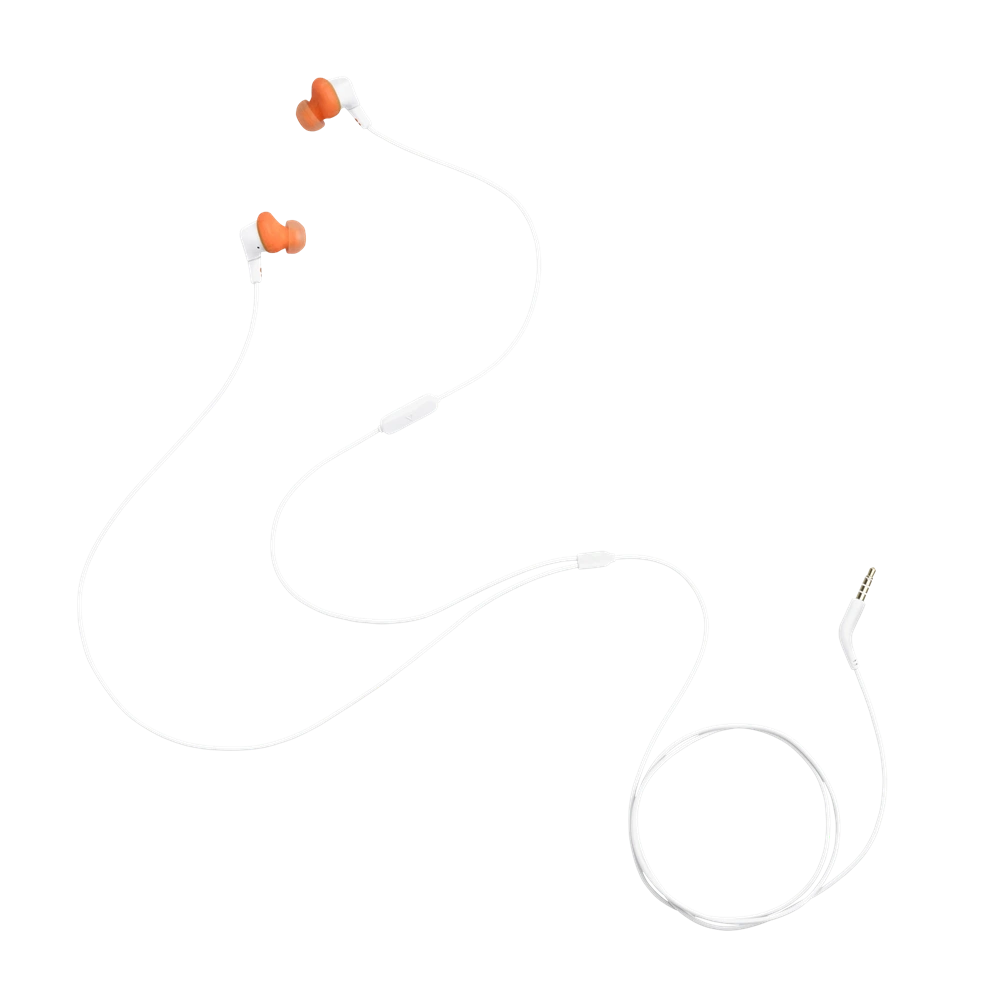 JBL Endurance Run 3 vezetékes mikrofonos fehér sport fülhallgató