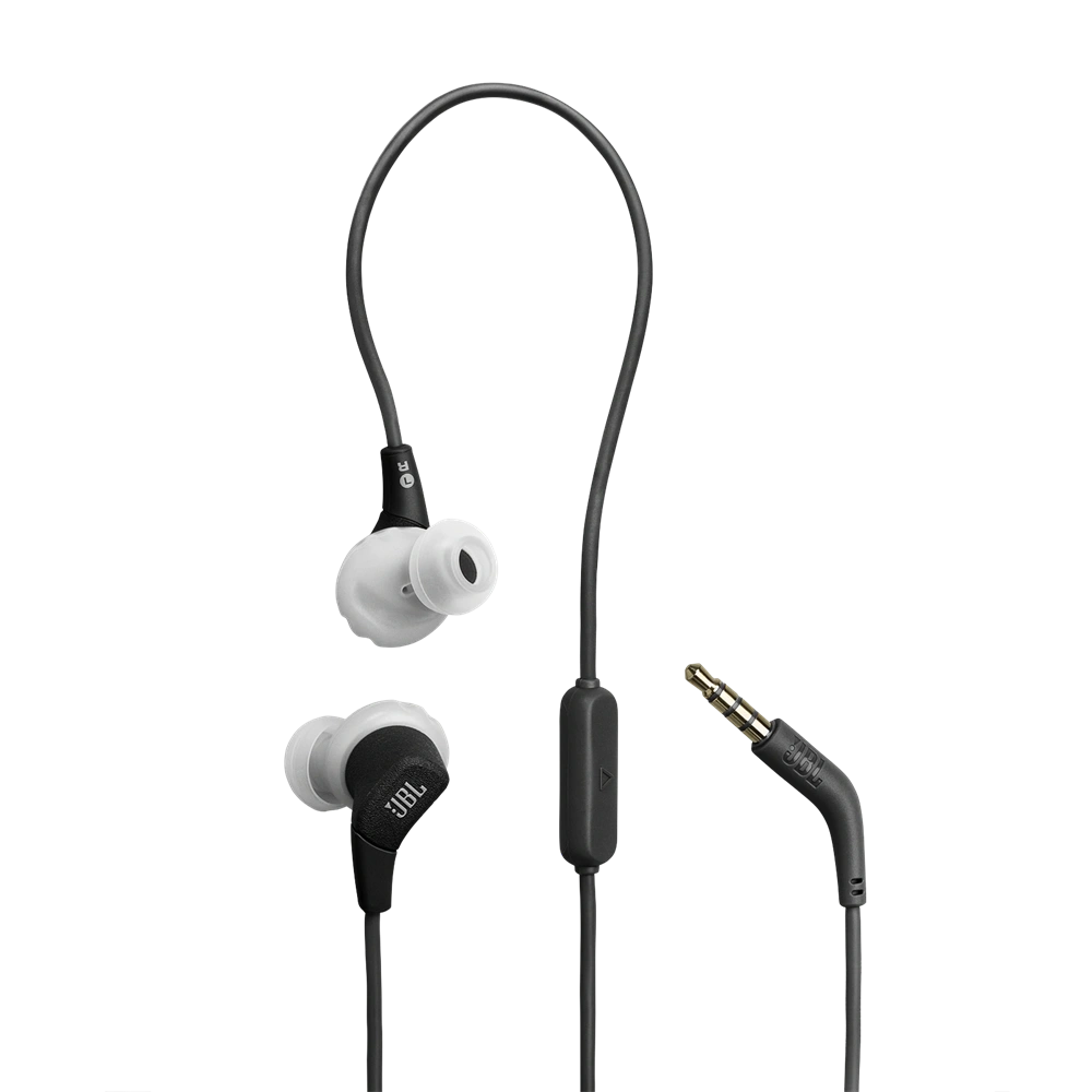 JBL Endurance Run 3 vezetékes mikrofonos fekete-szürke sport fülhallgató