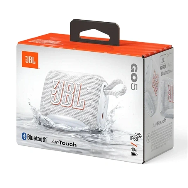 JBL GO 5 hordozható Bluetooth hangszóró, Fehér
