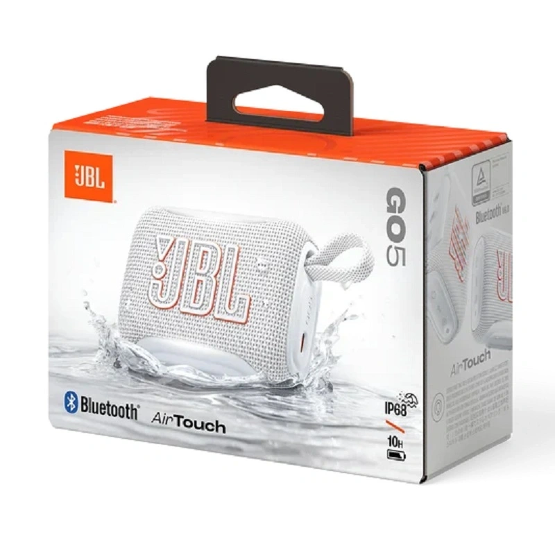 JBL GO 5 hordozható Bluetooth hangszóró, Fehér