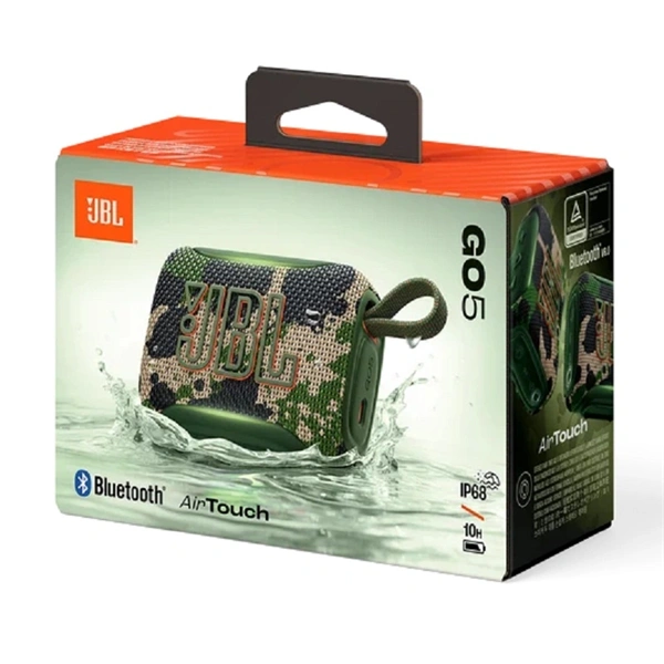 JBL GO 5 hordozható Bluetooth hangszóró, Squad (terepmintás)