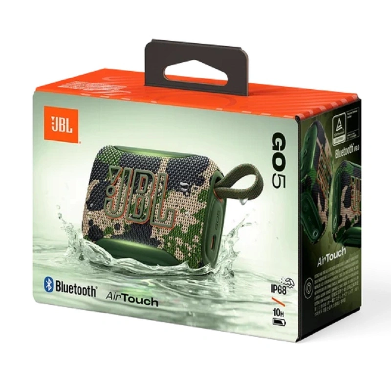 JBL GO 5 hordozható Bluetooth hangszóró, Squad (terepmintás)