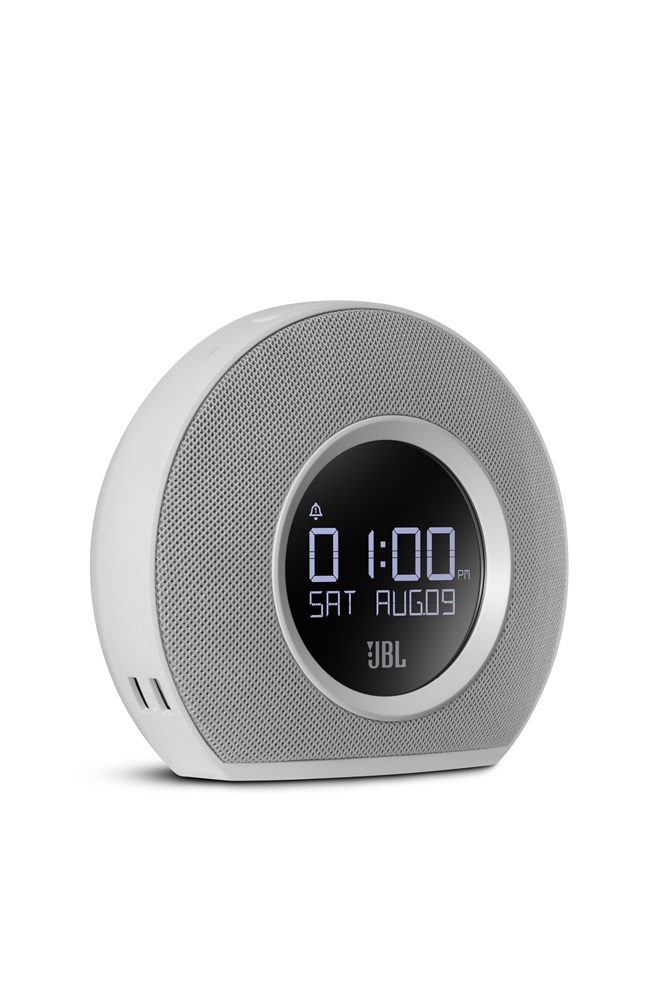 JBL Horizon fehér ébresztős Bluetooth hangszóró beépített rádióval