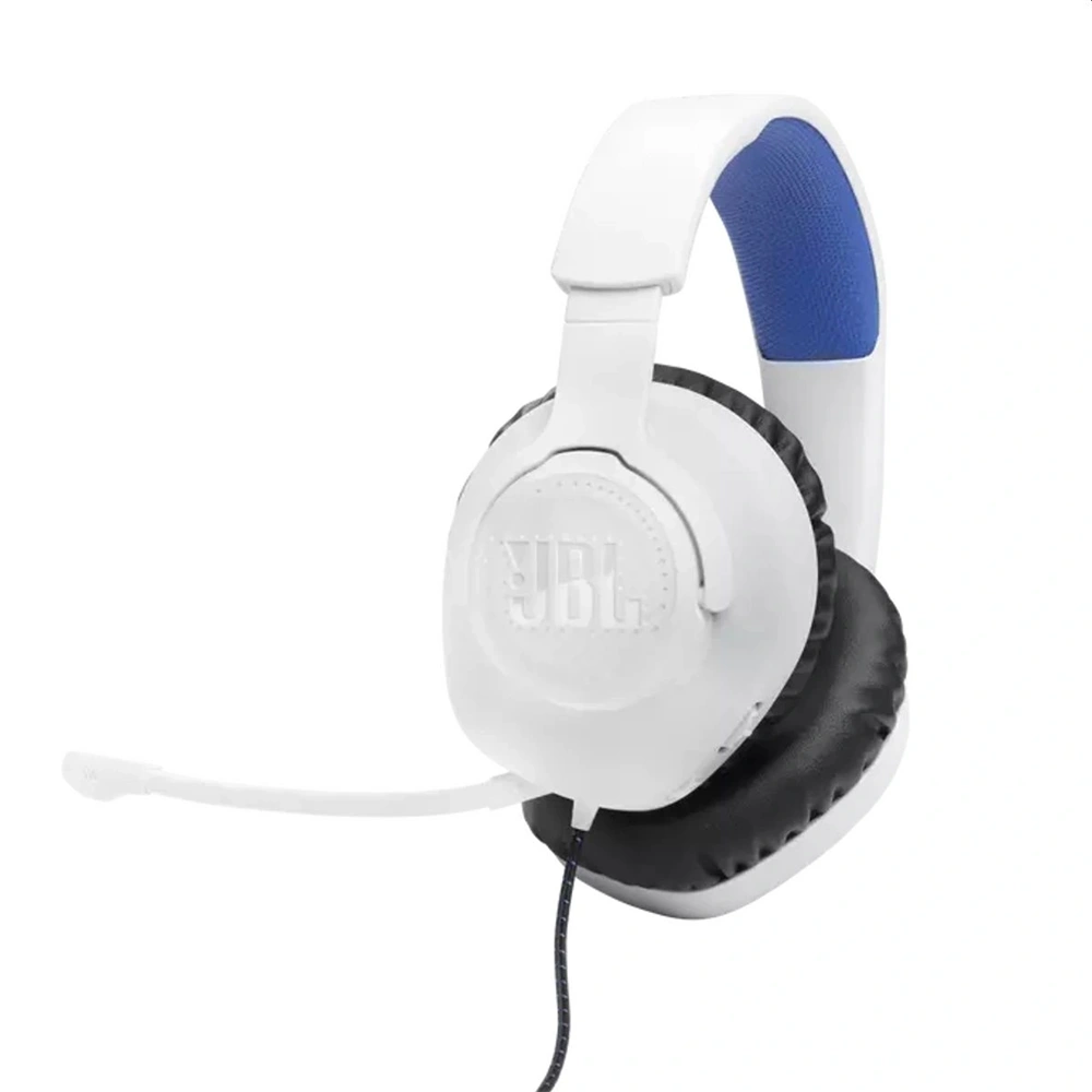 JBL Quantum 100 fehér-kék gamer headset