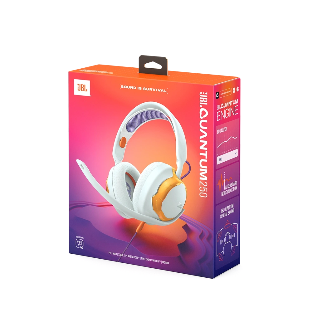 JBL Quantum 250 vezetékes türkíz gamer headset