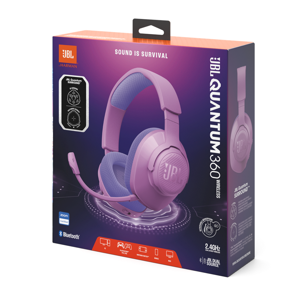 JBL Quantum 360 vezeték nélküli lila gamer headset