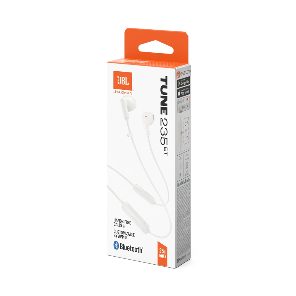 JBL T235 Bluetooth fehér fülhallgató