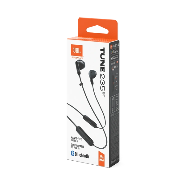 JBL T235 Bluetooth fekete fülhallgató