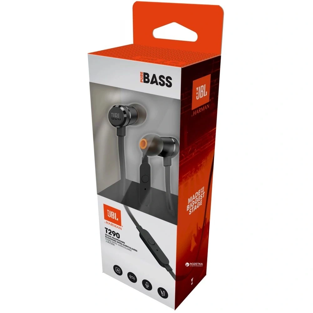 JBL T290BLK fekete fülhallgató