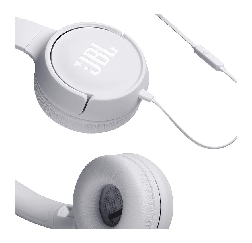 JBL T500WHT mikrofonos fehér fejhallgató