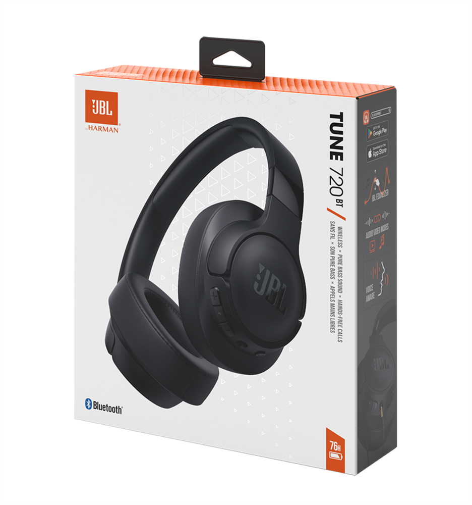 JBL T720BTBLK Bluetooth fekete fejhallgató