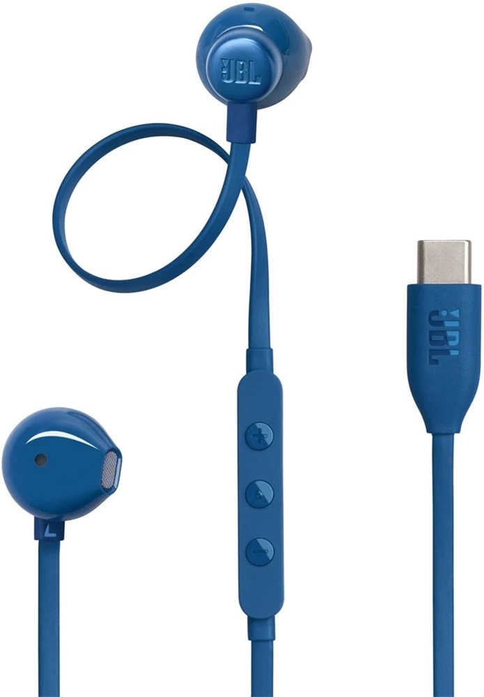 JBL T 305 C BLU vezetékes USB C mikrofonos kék fülhallgató