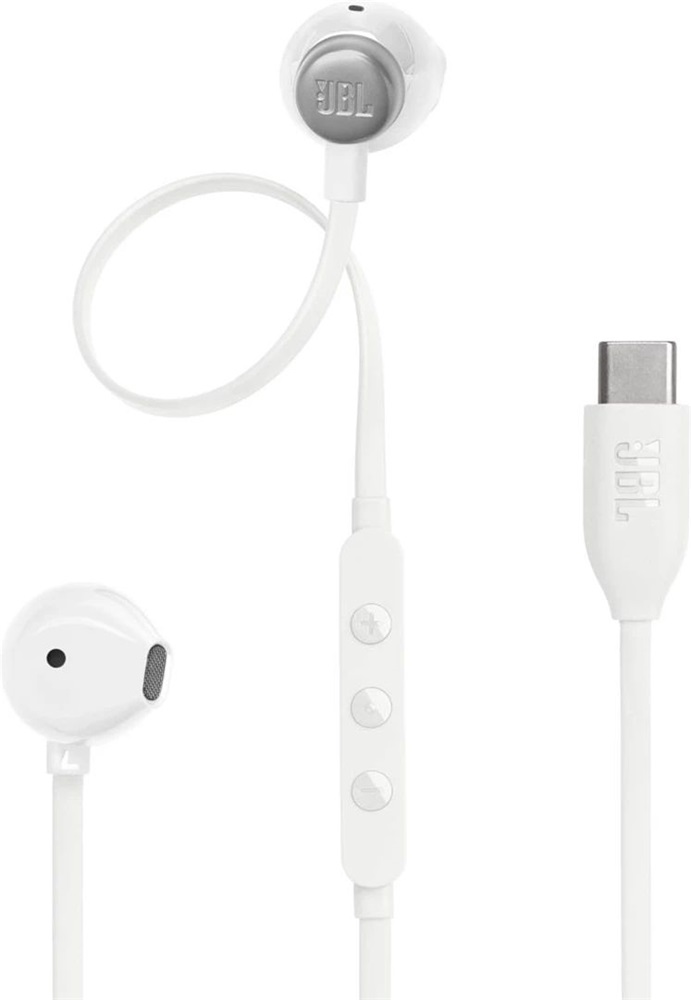 JBL T 305 C WHT vezetékes USB C mikrofonos fehér fülhallgató