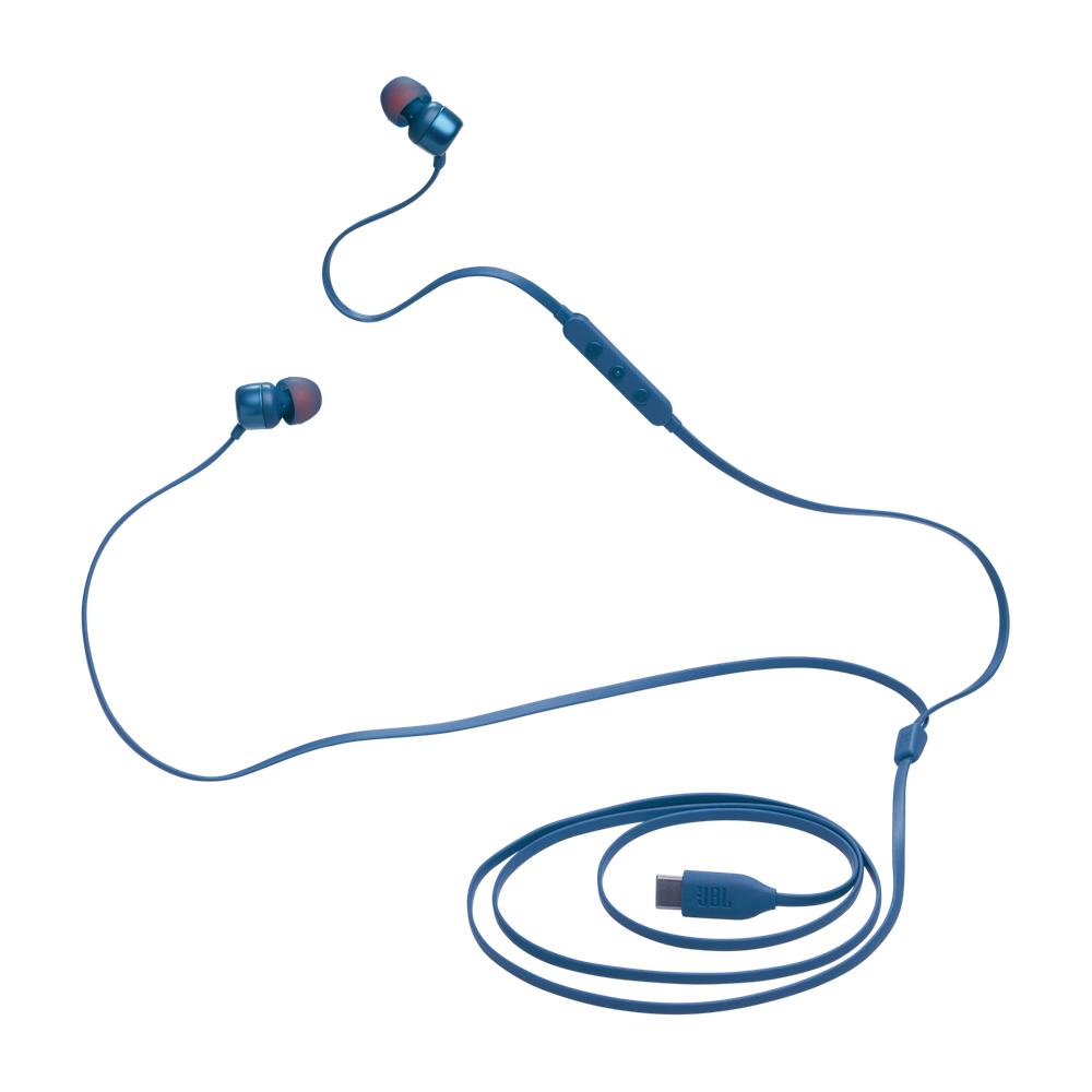JBL T 310 C BLU vezetékes USB C mikrofonos kék fülhallgató